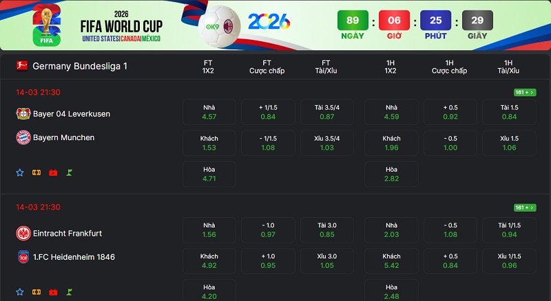 Kèo Bóng Đá Đức - Tỷ Lệ Cược Bundesliga Tốt Nhất Tại OK9 2 Hướng Dẫn Đặt Cược Kèo Bóng Đá Đức Tại OK9 Cho Người Mới